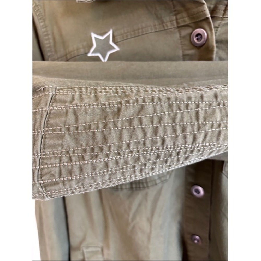 Idyllwind Western Boho Military Shirt Jacket Patches Embroidery Pockets - Picture 10 of 14